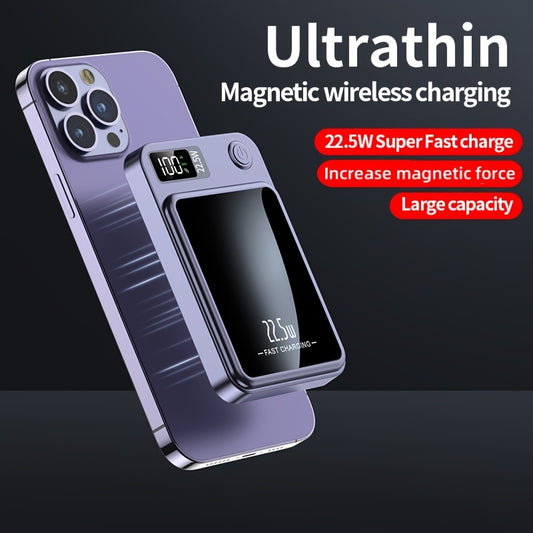 22.5W Magnetic Wireless Power Bank – 5000/10000mAh, LED Display