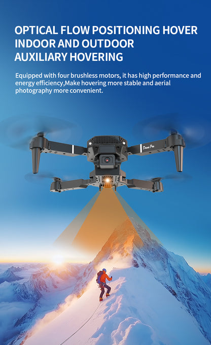 E99 Foldable Toy Drone with Dual Cameras – Wi-Fi Control, Gesture Photo, USB Charging, Durable & Beginner-Friendly