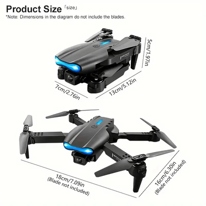 E99 Foldable Toy Drone with Dual Cameras – Wi-Fi Control, Gesture Photo, USB Charging, Durable & Beginner-Friendly