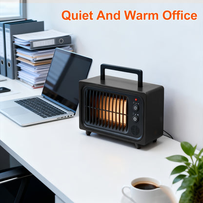 Zayman 600W Portable Electric Heater – PTC Fast Heat, Remote, Digital Thermostat & Safety Features