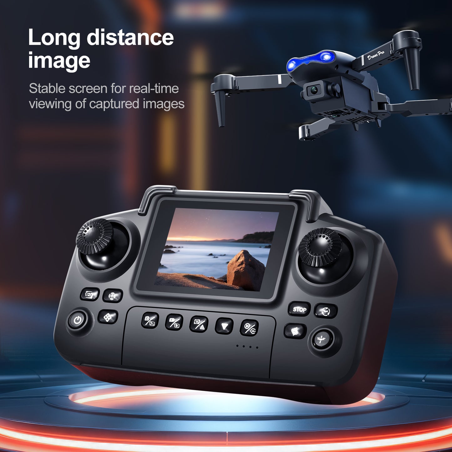 E99 Foldable Toy Drone with Dual Cameras – Wi-Fi Control, Gesture Photo, USB Charging, Durable & Beginner-Friendly