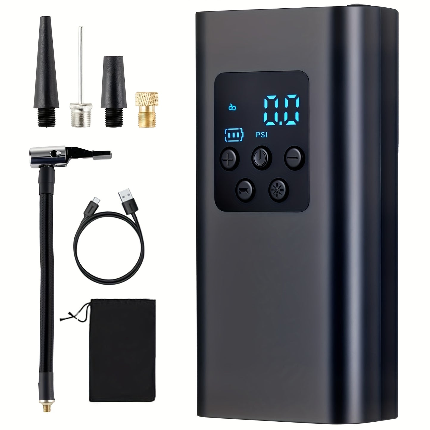 DY&LM 150PSI Portable Wireless Tire Inflator – Digital Air Compressor for Cars, Bikes & Sports