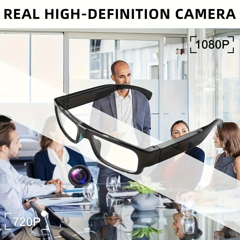 1pc 1080p HD Video Glasses Camera | Portable Digital Video Recorder with 64GB Memory Card, One-Click Operation Rechargeable Lithium Battery, Ideal for Sports & Outdoor Activities