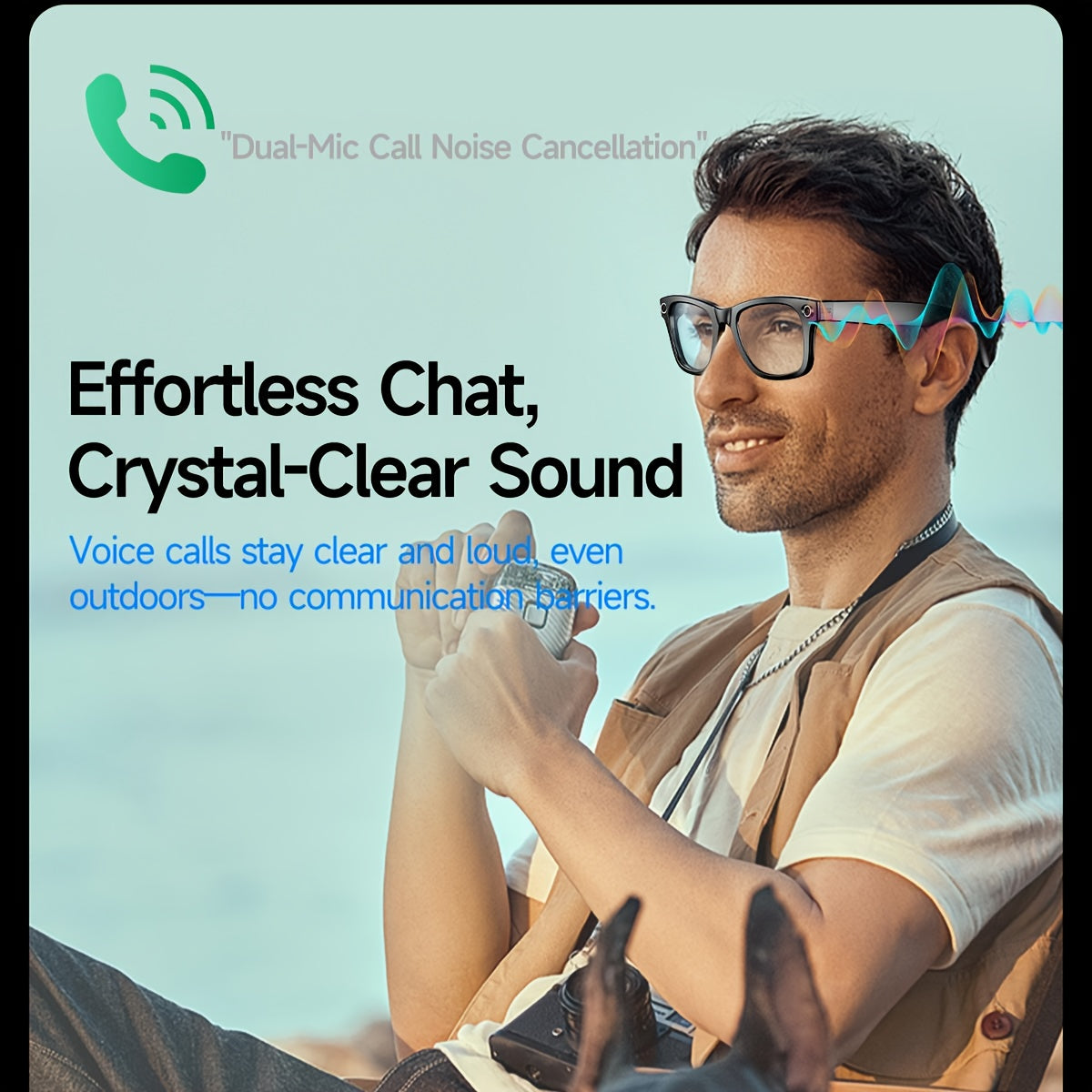 AI Smart Multifunction Glasses in HD Camera Bluetooth Calling and Music Playback Multi Language Translation Three Interchangeable Lenses Clear Fashion Glasses Yellow Lightweight and Portable Perfect for Photos and Seamless Co