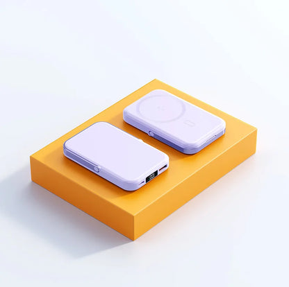 JoltPact Portable Charger Powerbank With Cable PD20W Power Bank Wireless 15W With Phone Holder LED Display Mobile Phone Backup