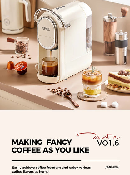Cafelffe 3in1 Capsule Coffee Machine Hot/Cold Multiple Espresso Cafetera Cappuccino Coffee Maker Dolce Gusto Nespresso Powder 19