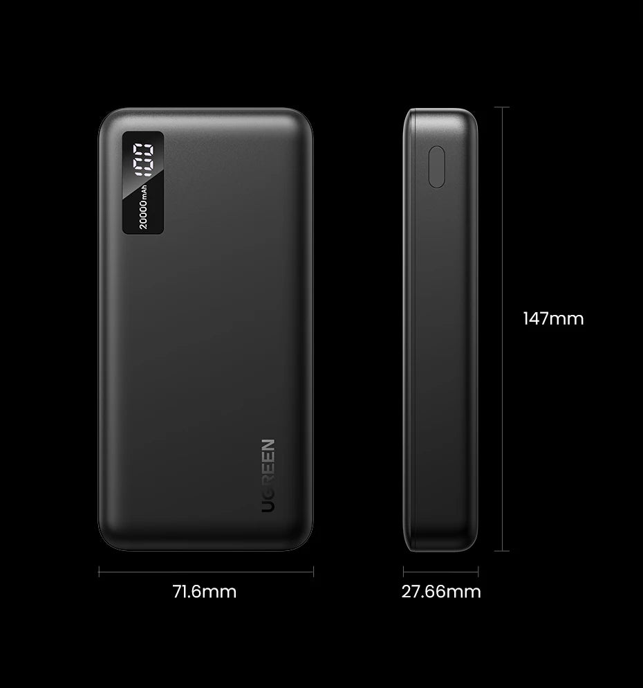 UGREEN 20000mAh PD 20W Power Bank Fast Charge Portable PowerBank for iPhone 17 16 15 Pro Max Xiaomi Phone External Battery 30W