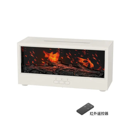 Fireplace Aromatherapy Machine 3D Simulation Flame Ambient Light Small Household Wood Grain Air Humidifier Fireplace