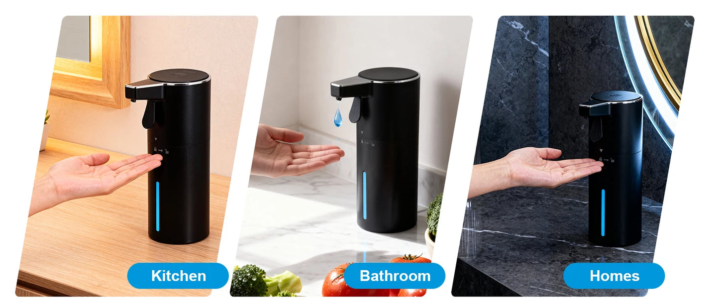 400ml Wall Mounted Automatic Soap Dispenser Foam Smart Hand Washing Machine Liquid Rechargeable Bathroom Kitchen Touching Sensor