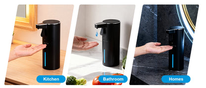 400ml Wall Mounted Automatic Soap Dispenser Foam Smart Hand Washing Machine Liquid Rechargeable Bathroom Kitchen Touching Sensor