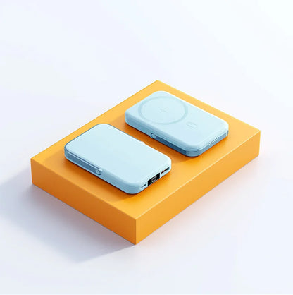 JoltPact Portable Charger Powerbank With Cable PD20W Power Bank Wireless 15W With Phone Holder LED Display Mobile Phone Backup