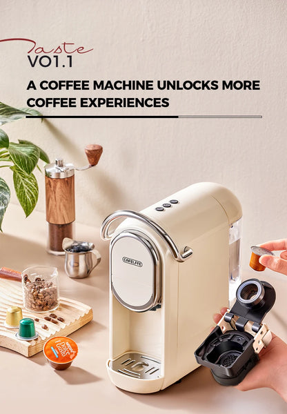 Cafelffe 3in1 Capsule Coffee Machine Hot/Cold Multiple Espresso Cafetera Cappuccino Coffee Maker Dolce Gusto Nespresso Powder 19