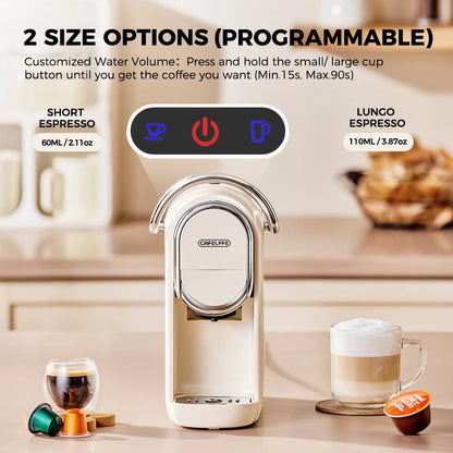 Cafelffe 3in1 Capsule Coffee Machine Hot/Cold Multiple Espresso Cafetera Cappuccino Coffee Maker Dolce Gusto Nespresso Powder 19