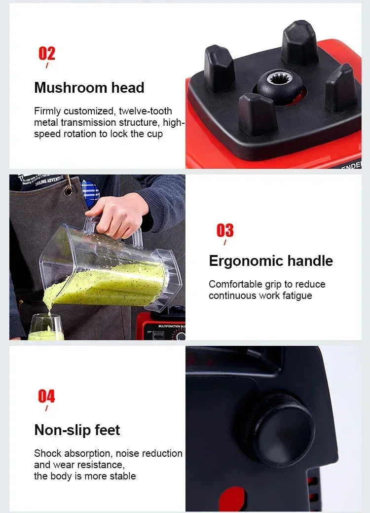 110V/220V SILVER CREST Blender Double Cup Wall Breaking Machine Home Multi functional Food Blender BDD