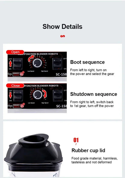 110V/220V SILVER CREST Blender Double Cup Wall Breaking Machine Home Multi functional Food Blender BDD