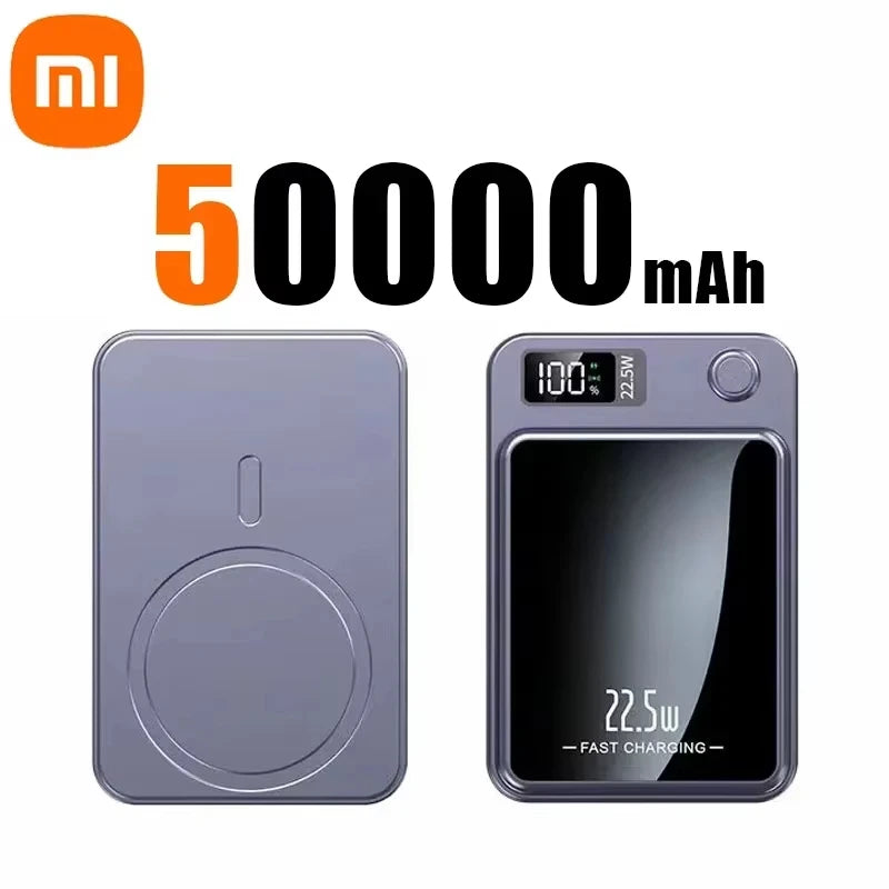 Xiaomi MiJia100000mAh Magnetic Wireless Power Bank Fast Charger For Magsafe Portable Auxiliary Battery Pack For iphone Samsung