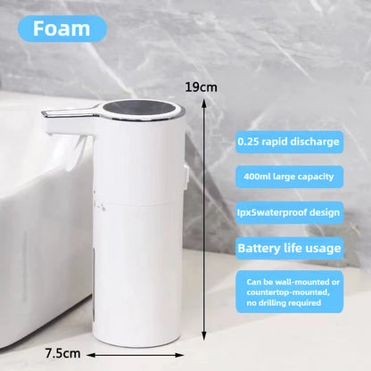 400ml Wall Mounted Automatic Soap Dispenser Foam Smart Hand Washing Machine Liquid Rechargeable Bathroom Kitchen Touching Sensor