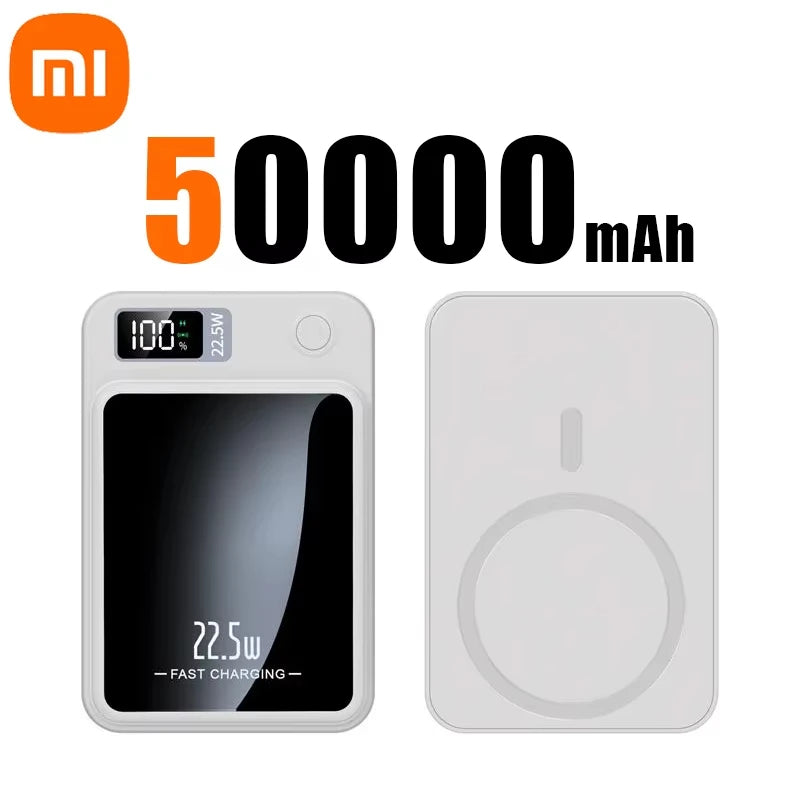 Xiaomi MiJia100000mAh Magnetic Wireless Power Bank Fast Charger For Magsafe Portable Auxiliary Battery Pack For iphone Samsung