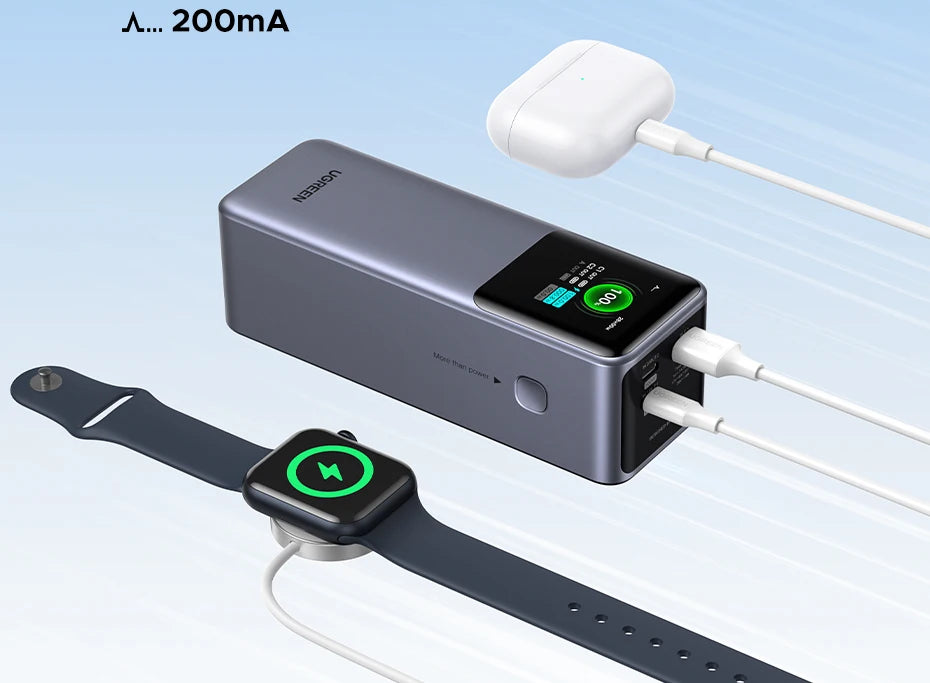 UGREEN Nexode 200W 25000mAh Power Bank Portable PD External Battery PowerBank for Macbook Pro for iPad Fast Charge Power Station