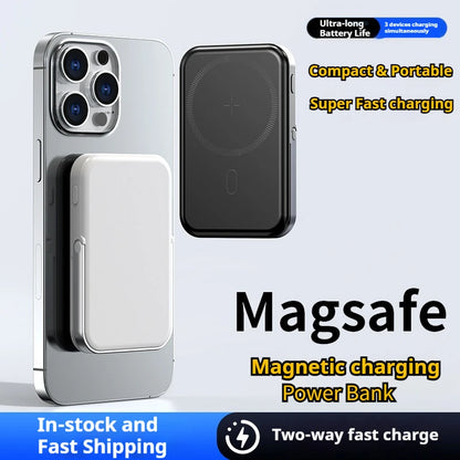 JoltPact Portable Charger Powerbank With Cable PD20W Power Bank Wireless 15W With Phone Holder LED Display Mobile Phone Backup