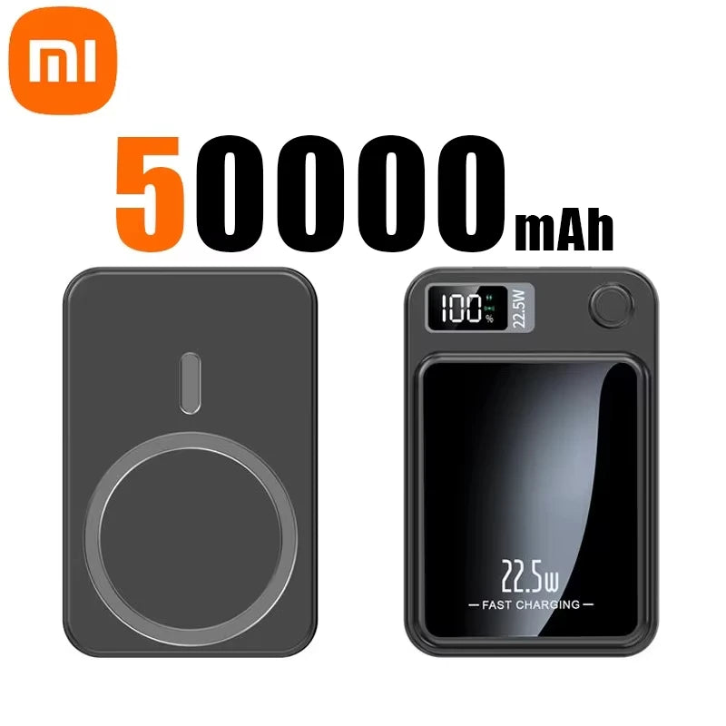 Xiaomi MiJia100000mAh Magnetic Wireless Power Bank Fast Charger For Magsafe Portable Auxiliary Battery Pack For iphone Samsung