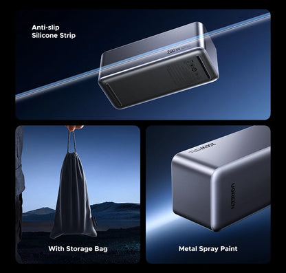 UGREEN Nexode 200W 25000mAh Power Bank Portable PD External Battery PowerBank for Macbook Pro for iPad Fast Charge Power Station