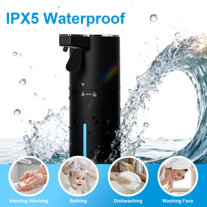 400ml Wall Mounted Automatic Soap Dispenser Foam Smart Hand Washing Machine Liquid Rechargeable Bathroom Kitchen Touching Sensor