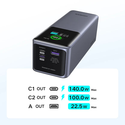 UGREEN Nexode 200W 25000mAh Power Bank Portable PD External Battery PowerBank for Macbook Pro for iPad Fast Charge Power Station