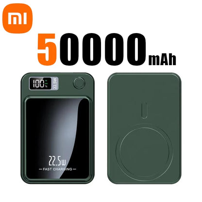 Xiaomi MiJia100000mAh Magnetic Wireless Power Bank Fast Charger For Magsafe Portable Auxiliary Battery Pack For iphone Samsung