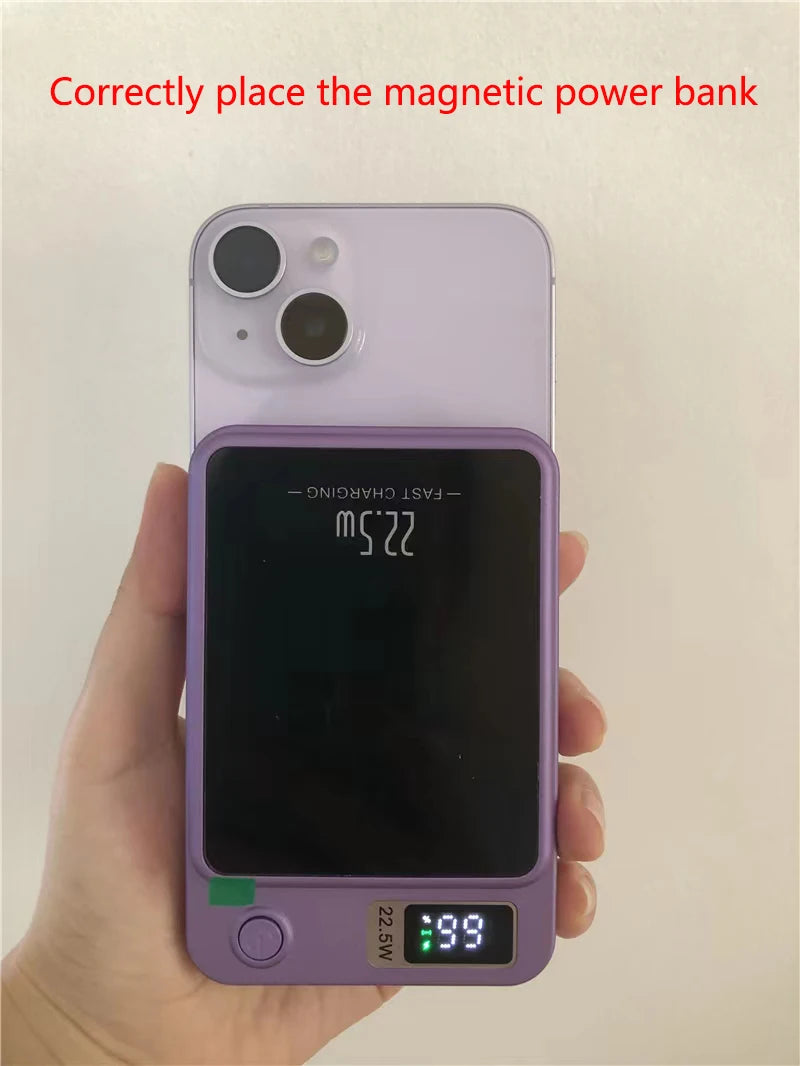 Magnetic Wireless Power Bank 50000mAh 22.5W Fast Charging External Battery Charger for Huawei Samsung iPhone 12 PD 20W Powerbank