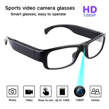 1pc 1080p HD Video Glasses Camera | Portable Digital Video Recorder with 64GB Memory Card, One-Click Operation Rechargeable Lithium Battery, Ideal for Sports & Outdoor Activities