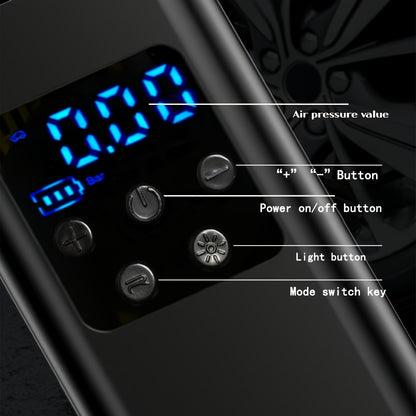 DY&LM 150PSI Portable Wireless Tire Inflator – Digital Air Compressor for Cars, Bikes & Sports