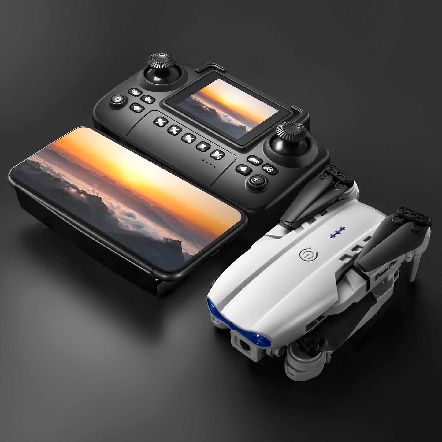 E99 Foldable Toy Drone with Dual Cameras – Wi-Fi Control, Gesture Photo, USB Charging, Durable & Beginner-Friendly