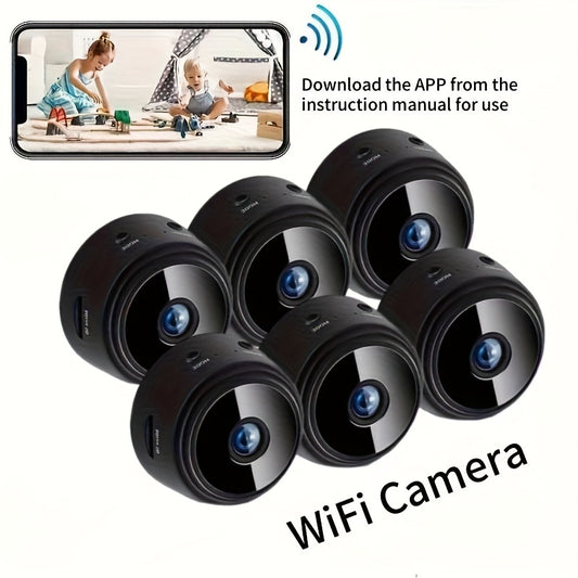 1/2/3/4/5/6pcs Wireless Remote Control Monitoring Camera, 1080P High-definition, 2.4G WiFi, Wide-angle Monitoring, Remote Observation, With Battery (180MA), Used For Home Security WiFi Monitoring Camera